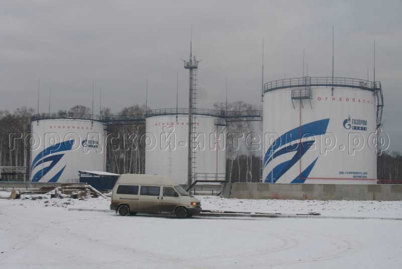 Нанесение бренда на резервуары Газпром